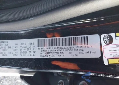 2020 Ram 1500 Big Horn 4X4 5'7 Box z USA, uszkodzony, nr VIN 1C6SRFFT7LN315380